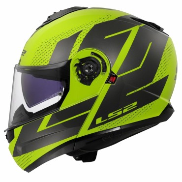 LS2 Strobe II Code Gloss Fluor Yellow/Grey FF908