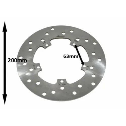 remschijf Piaggio origineel voor 200mm past op et2-et4, fly, lxv, primavera, sprint, vespa lx, vespa S, zip sp 56395r