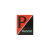 sticker logo voorscherm zwart/rood past op lx, piaggio, primavera, sprint