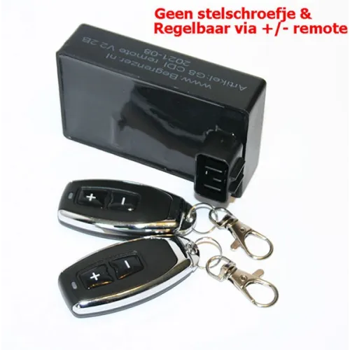 toerenbegrenzer euro-b regelbaar + afstandsbediening past op agility 16inch, agility rs, like, super-8, vp50