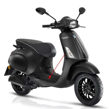 treeplank Piaggio origineel [notte] zwart mat 99/C past op sprint 67361200nv