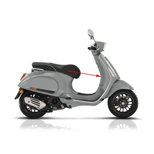 beenschilddeksel Piaggio origineel nardo grijs lucido 715/C past op sprint 4t (euro4) 67361800ht