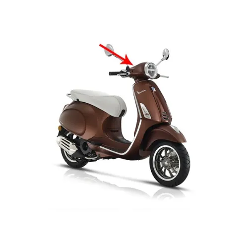 stuurkap Piaggio origineel boven mat bruin 139/a past op primavera 67364600ml