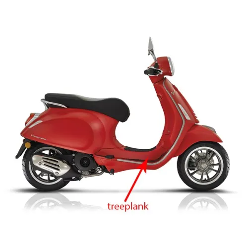 treeplank Piaggio origineel mat rood 896/a past op primavera 67361200s8