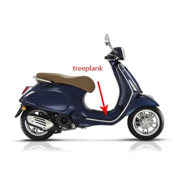 treeplank Piaggio origineel mat blauw 288/a past op primavera 67361200dy