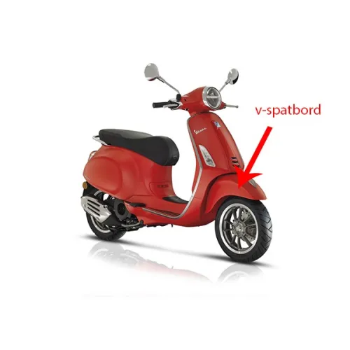 voorspatbord Piaggio origineel mat rood 896/a past op primavera 1b006643000s8