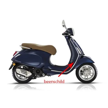 beenschild Piaggio origineel blauw met 289/a past op primavera 1b003620000dk