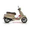 beenschild Piaggio origineel deksel matt beige 516/A past op primavera 67361800q9