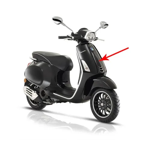 voorscherm Piaggio origineel midden euro-4/5 zwart lucido 94 past op sprint 1b00520900090