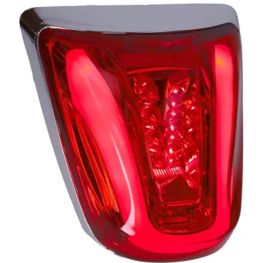 achterlicht DMP led tube E-keur rand chrome/rood glas past op primavera, sprintopop