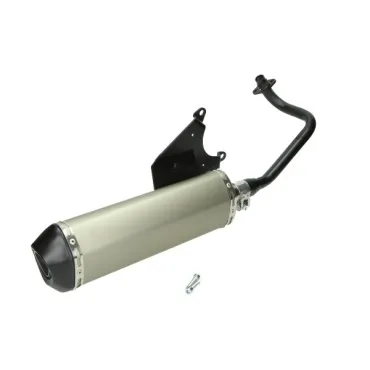 uitlaat cpl ovaal (made in EU) E2 (model akrapovic) alu/zwart past op zip 4t