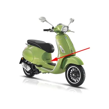 klep Piaggio origineel bodyscherm groen metallic 341/a past op sprint 67361900vu