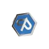 logo klik piaggio voorscherm chroom/blauw past op sfera