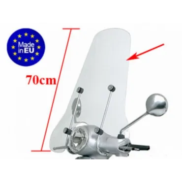 windscherm Regia hoog (made in EU) los voor orig. bev.set 70cm past op vespa lx