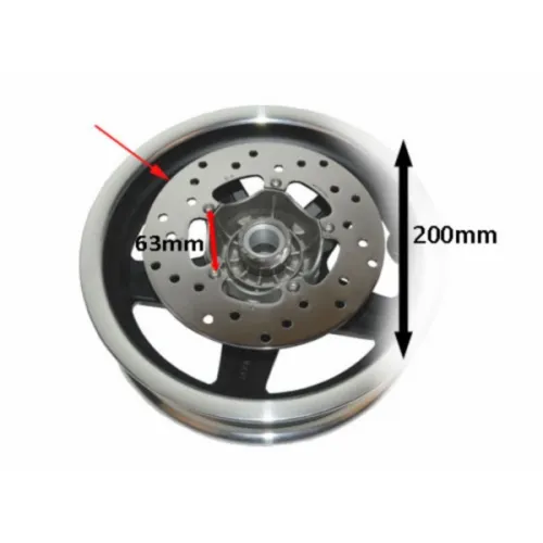 remschijf DMP 200mm past op et2-et4, fly, lxv, primavera, sprint, vespa lx, vespa S, zip2000sp