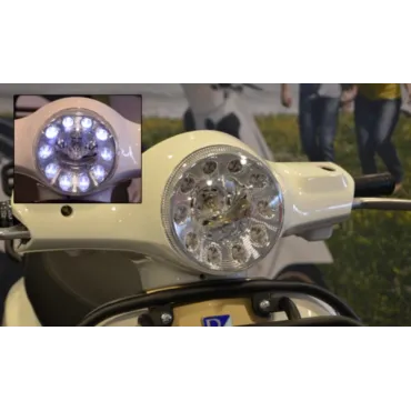 koplamp DMP led past op vespa lx