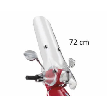 windscherm Piaggio origineel + bev. set hoog 72cm helder past op sprint 1b001114