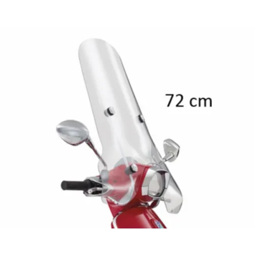 windscherm Piaggio origineel + bev. set hoog 72cm helder past op sprint 1b001114