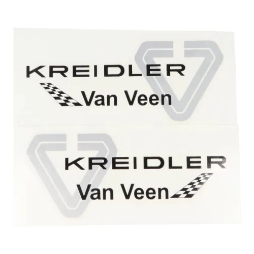 sticker Kreidler Van Veen zwart/grijs