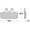 remblokset sbs voor past op leonardo 125/150cc 108hf