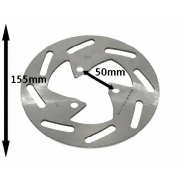 remschijf orig 10 inch voor 155mm past op ludix snake, ludix trend 764480